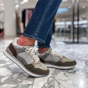 Stylish Women's Sneakers in Gray and Cream